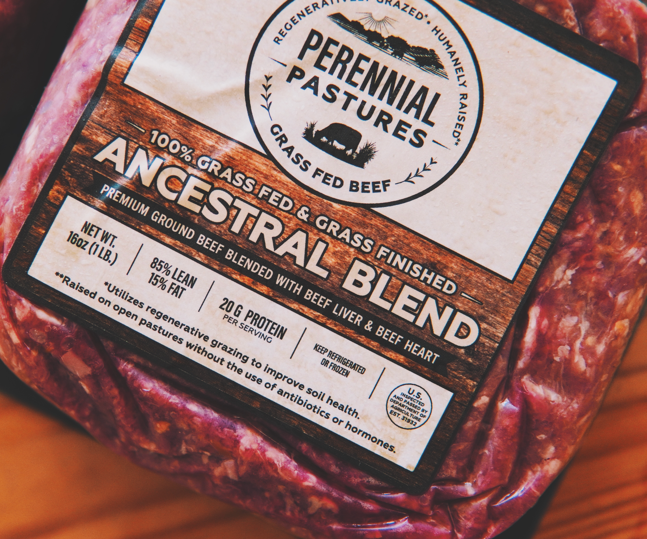 Ancestral Blend Ground Beef 85/15 Blend - 1lb pack (add-on to weekly delivery)