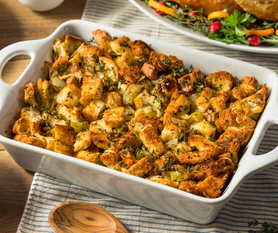 Maple Glazed Liver & Caramelized Onion Stuffing